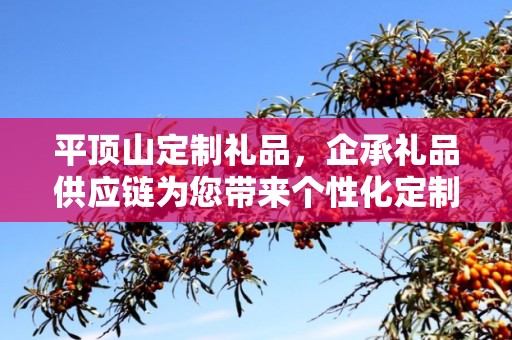 平顶山定制礼品，企承礼品供应链为您带来个性化定制体验