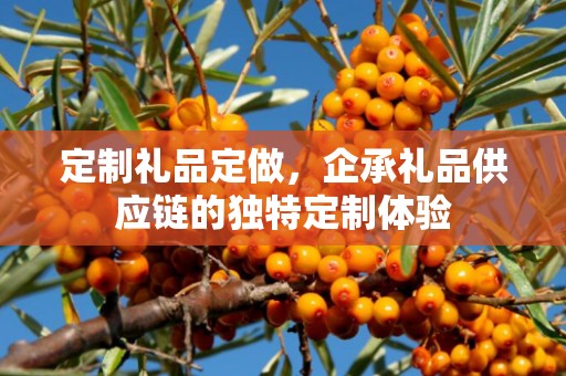 定制礼品定做，企承礼品供应链的独特定制体验